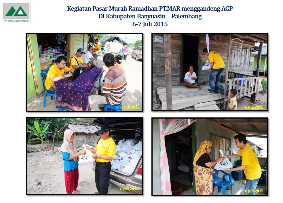 Kegiatan Pasar Murah Ramadhan PT.MAR menggandeng AGP Di Kabupaten Banyuasin â€“ Palembang