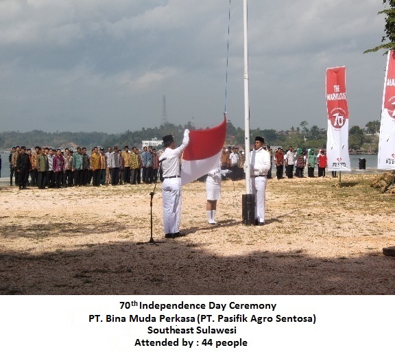 Upacara HUT RI ke 70 - PT.Bina Muda Perkasa - Sulawesi Tenggara