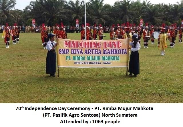 Upacara HUT RI ke 70 - PT.Rimba Mujur Mahkota - Sumatera Utara 