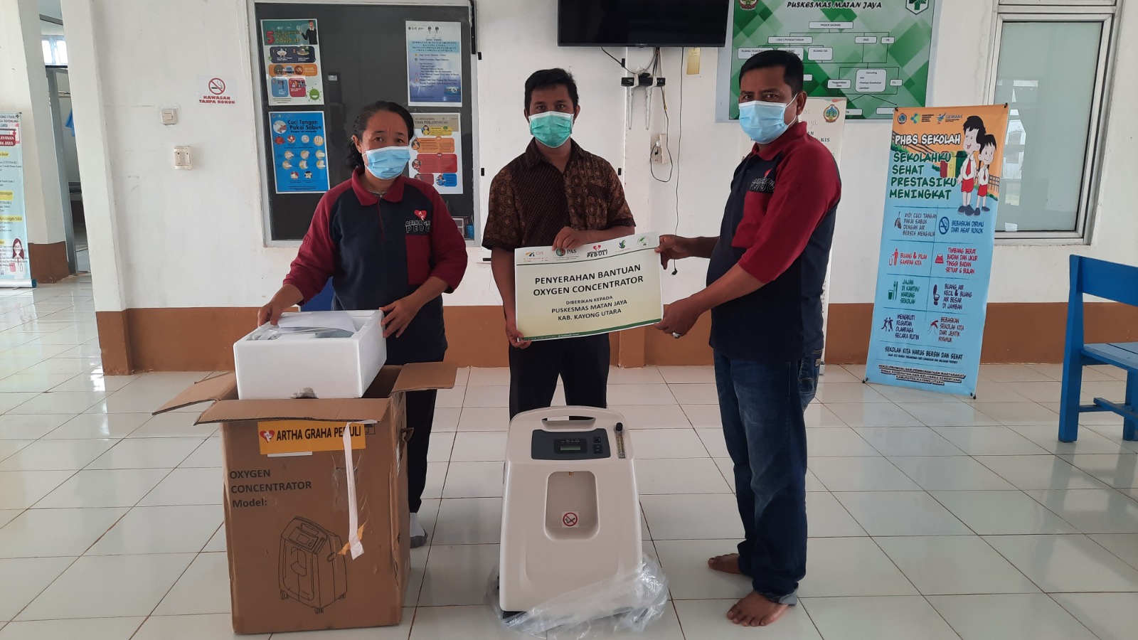 Penyerahan Oxygen Concentrator, Puskesmas Desa Matan Jaya, Kayong Utara, 7 Okt 2021
